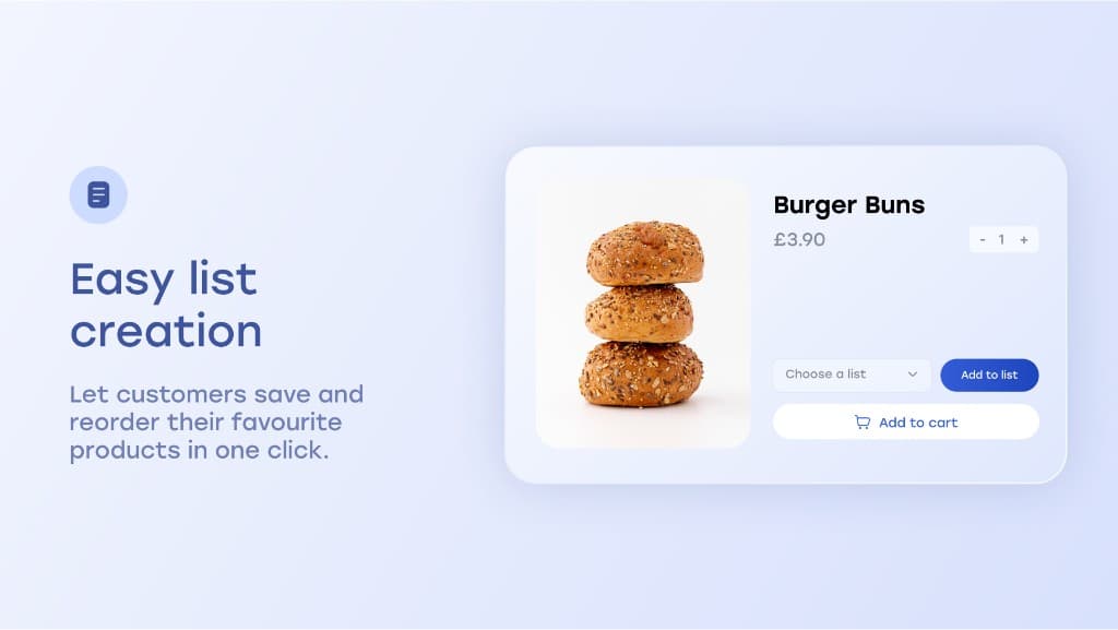 OrderLoop easy list creation on a product page
