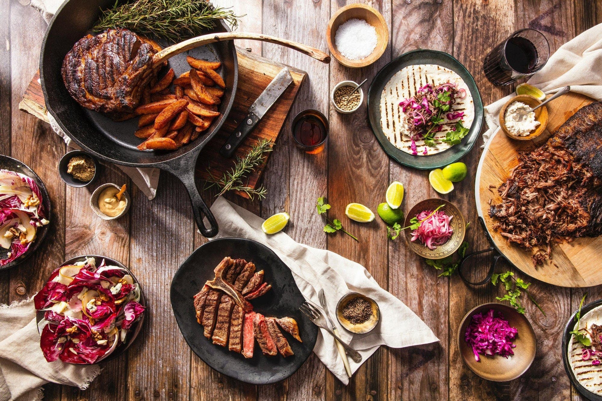 Food flatlay representing Fáilte Foods wholesale range