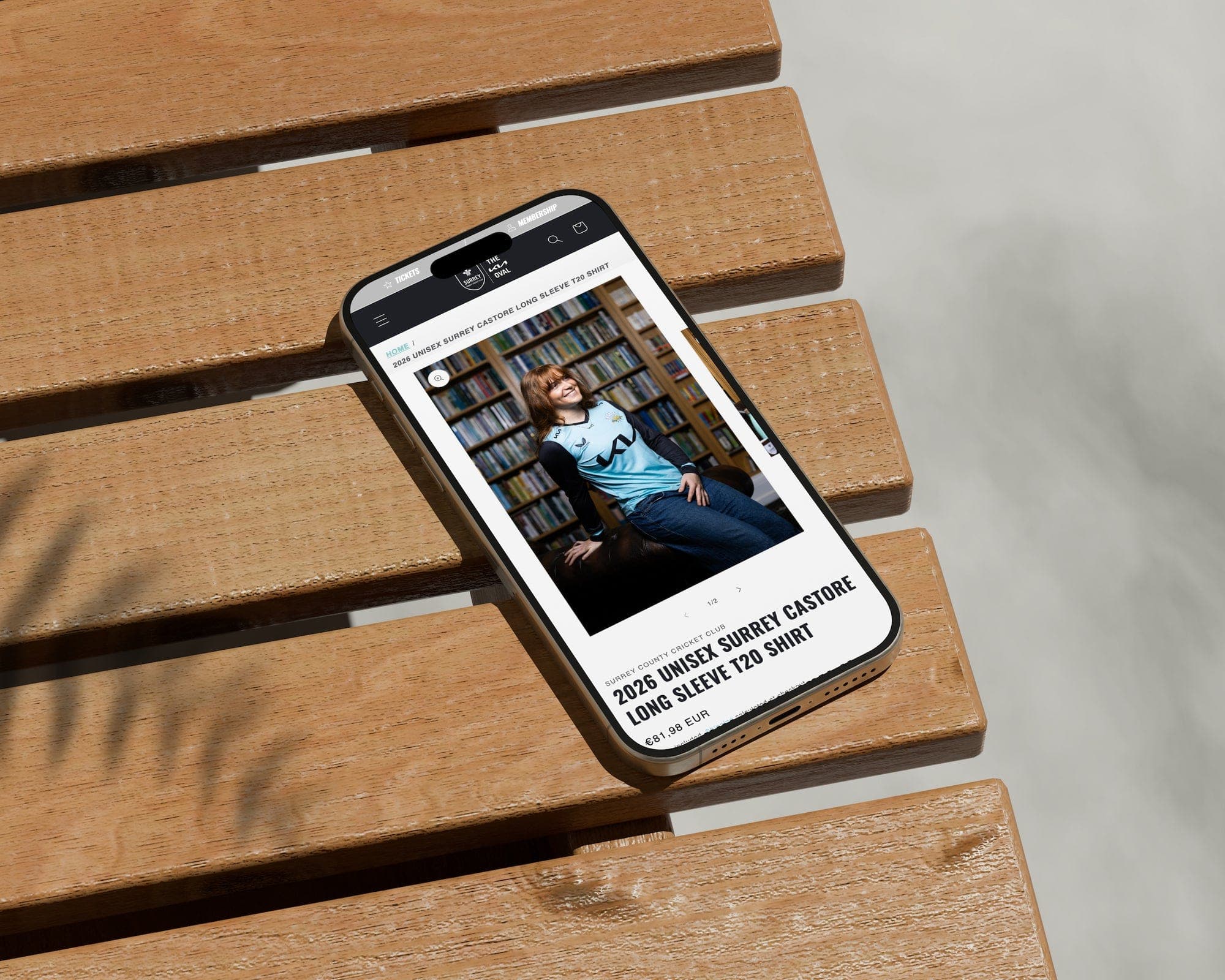 Surrey Cricket Club mobile storefront