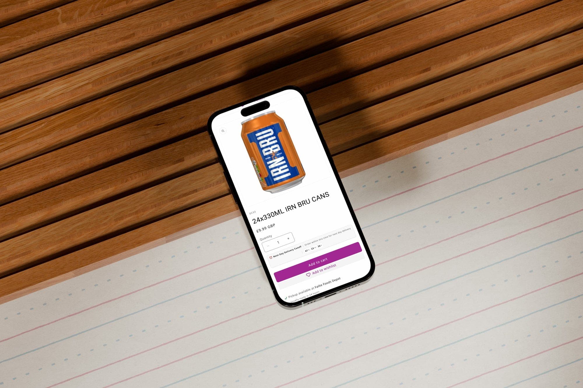 Fáilte Foods product page on Shopify Plus